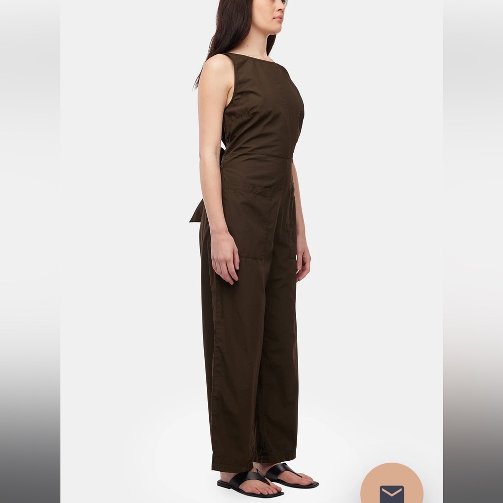 LACAUSA Olive Green Wide-Leg Sleeveless Jumpsuit - Picture 3 of 8